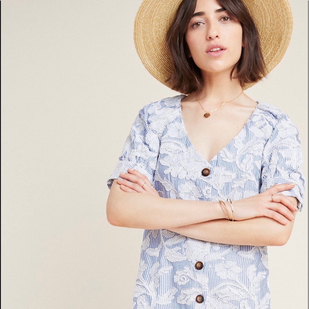 Anthropologie Embroidered Dress